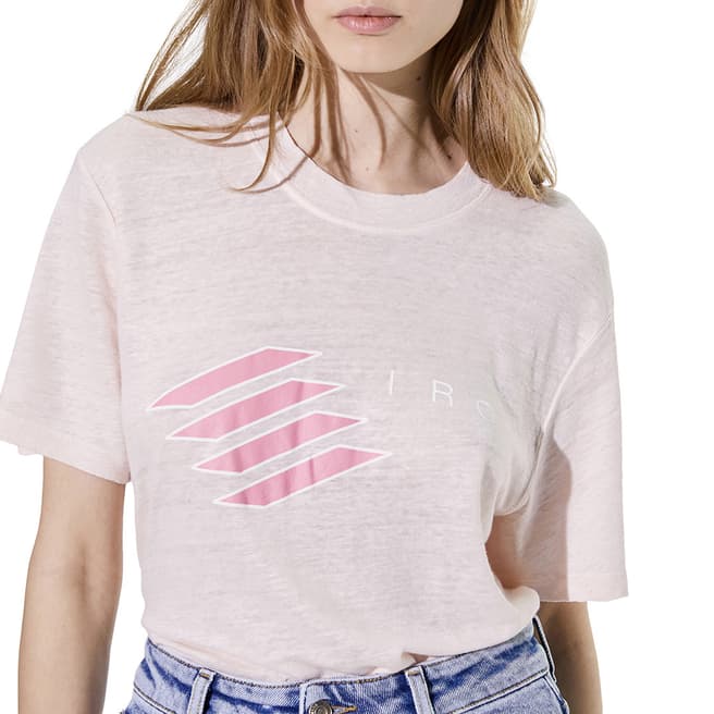 IRO Pale Pink Lucie Linen T-Shirt