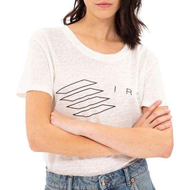 IRO White Lucie Linen T-Shirt
