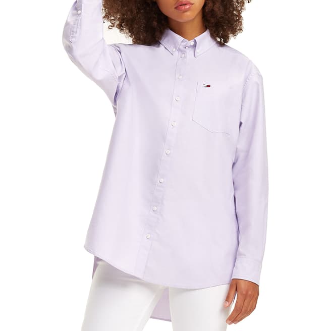 Tommy Hilfiger Lilac Classic Cotton Shirt