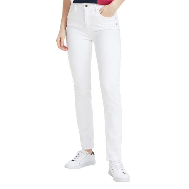 Tommy Hilfiger White Riverpoint Cigarette Stretch Jeans
