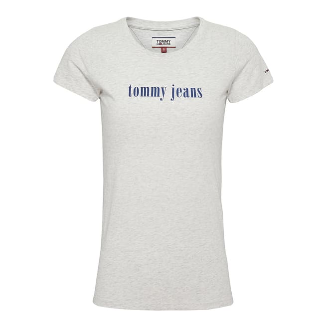 Tommy Hilfiger Grey Logo Classic Cotton Blend T-Shirt