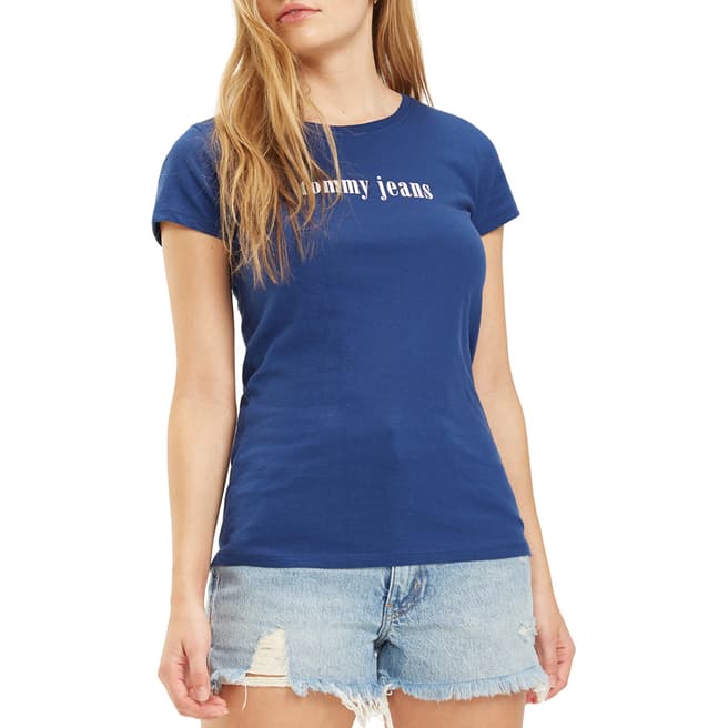 Tommy Hilfiger Blue Logo Classic Cotton Blend T-Shirt