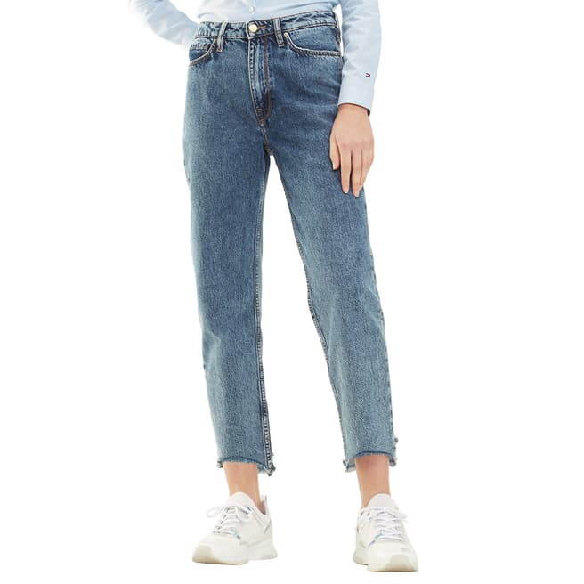Tommy Hilfiger Blue Mela Classic Straight Cotton Jeans