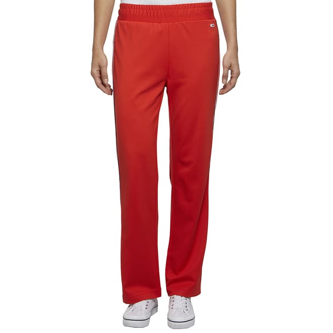 Tommy Hilfiger Bright Red Side Stripe Joggers