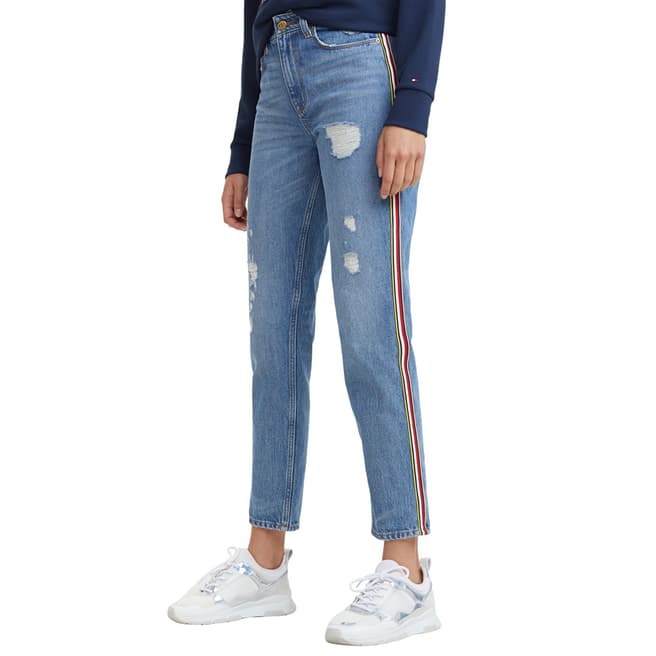 Tommy Hilfiger Blue Gramercy Tapered Stretch Jeans