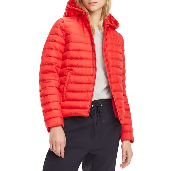 Tommy Hilfiger Red Classic Down Puffer Jacket