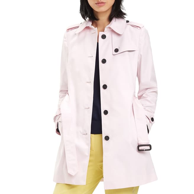 Tommy Hilfiger Lilac Belted Cotton Trench Coat