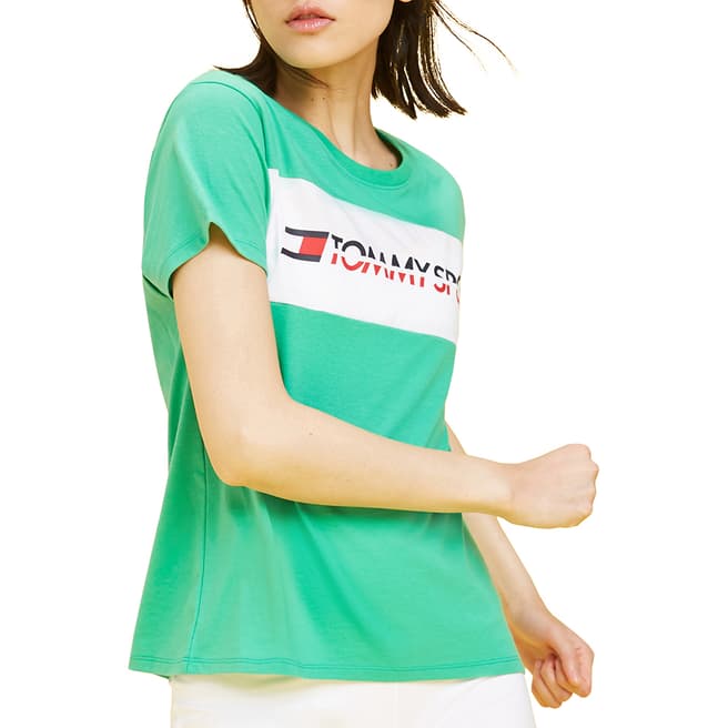 Tommy Hilfiger Mint Logo Print T Shirt