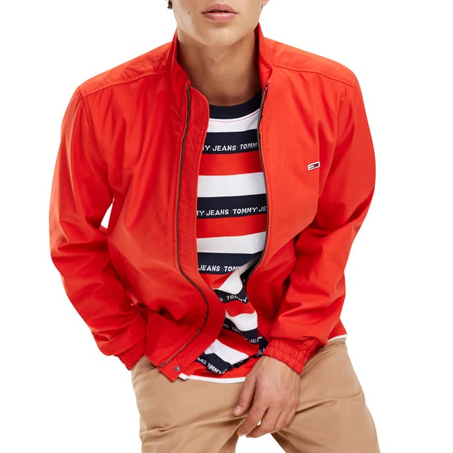 Tommy Hilfiger Red Casual Cotton Jacket