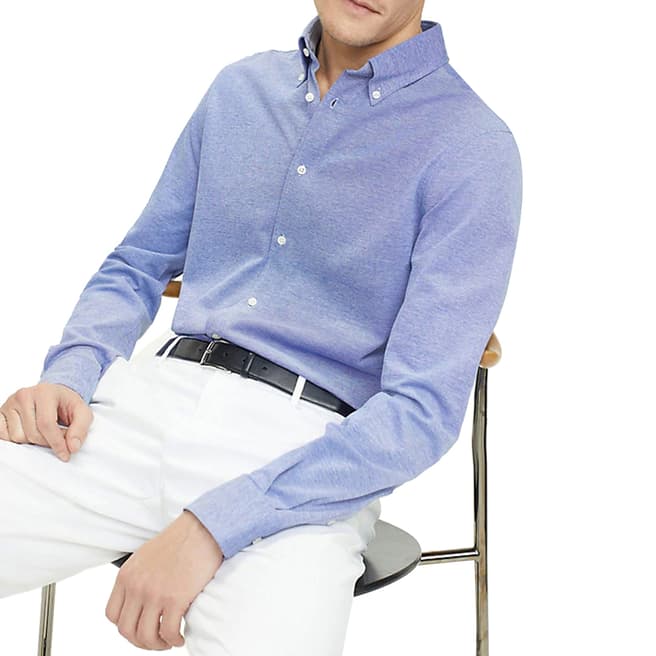Tommy Hilfiger Blue Knitted Slim Shirt