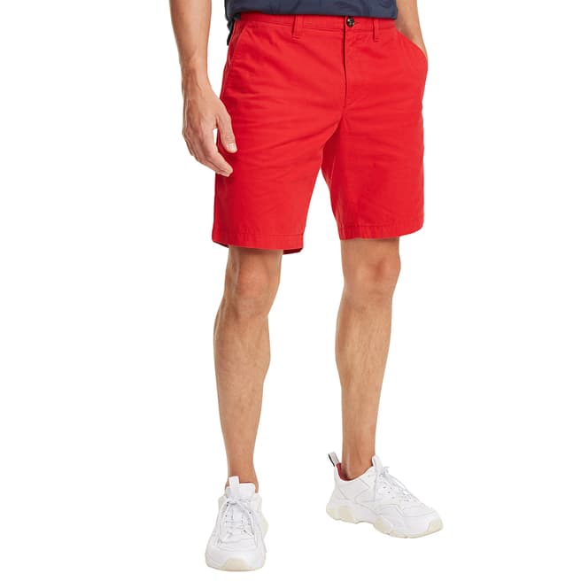 Tommy Hilfiger Red Brooklyn Cotton Shorts