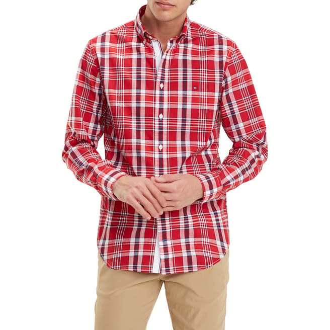 Tommy Hilfiger Red Midscale Check Shirt