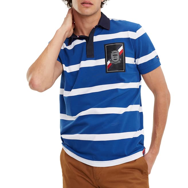 Tommy Hilfiger Blue Rugby Striped Regular Polo Shirt