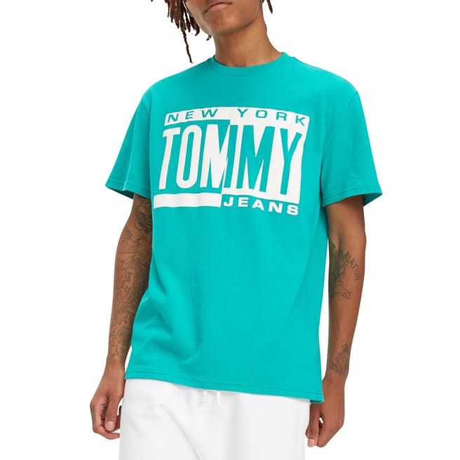 Tommy Hilfiger Turquoise Box Logo T-Shirt