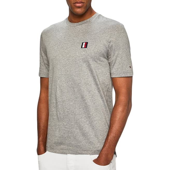 Tommy Hilfiger Grey Mercerized Badge Relaxed T-Shirt