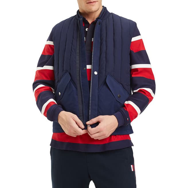 Tommy Hilfiger Navy Stretch Quilted Gilet