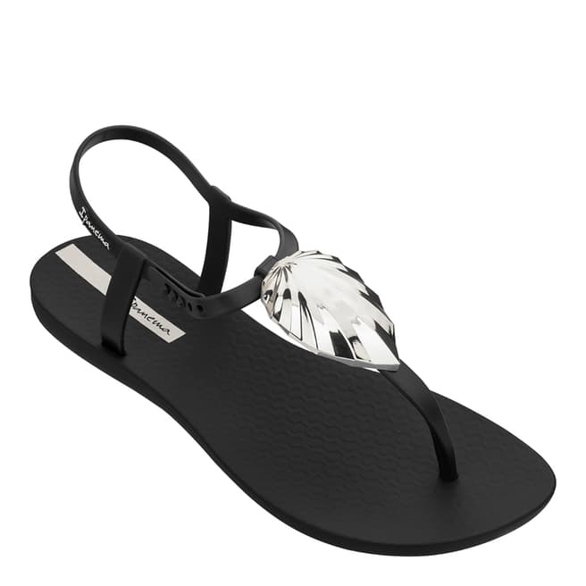 Ipanema Black Leaf Sandal Shine Sandals