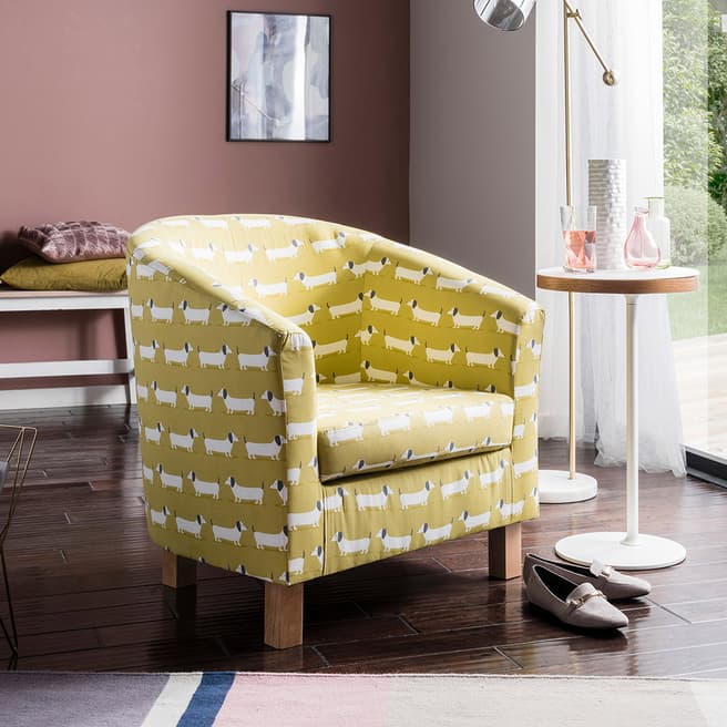 The Great Chair Company Tub Chair Accent Chair Hound Dog Ochre Light Legs
