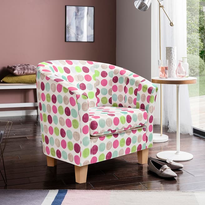 The Great Chair Company Tub Chair Accent Chair Helix Pink Light Legs