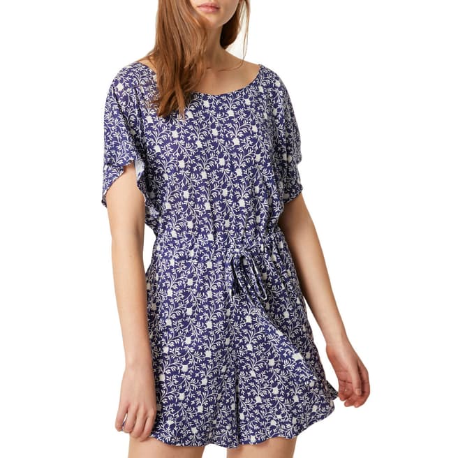 French Connection Navy/White Mollara Meadow Playsuit