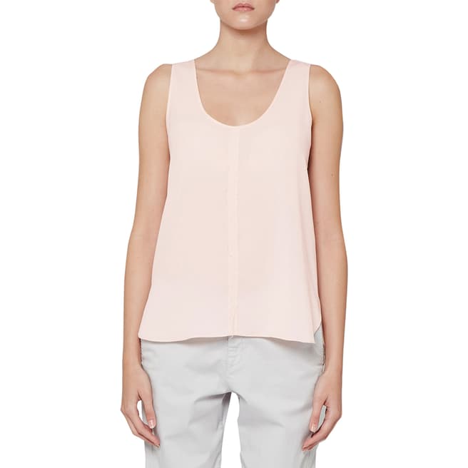 French Connection Pink Clee Crepe Light Top