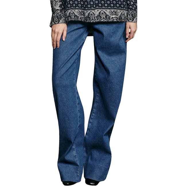 French Connection Blue Ash Wide Leg Jeans
