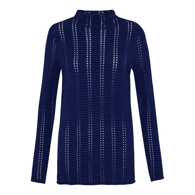 French Connection Blue Women'S Mozart Ladder Jumper