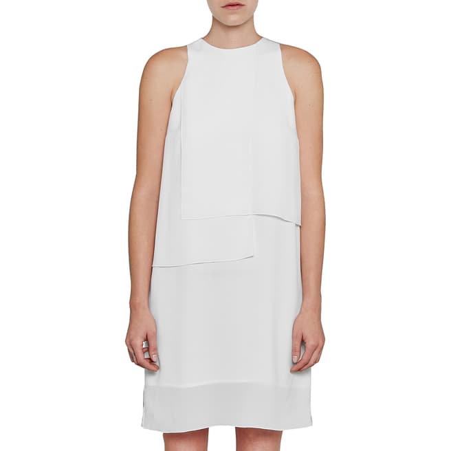 French Connection White Cornell Solid Shift Dress