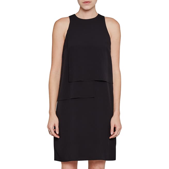 French Connection Black Cornell Solid Shift Dress