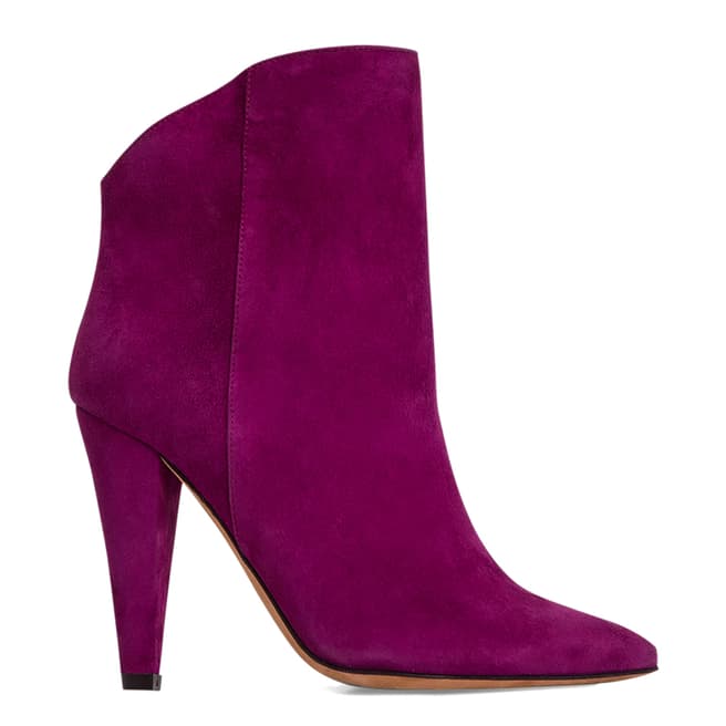 IRO Purple Suede Amy Ankle Boot