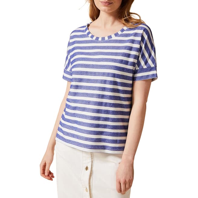 Phase Eight Blue Stripe Kitty T-Shirt