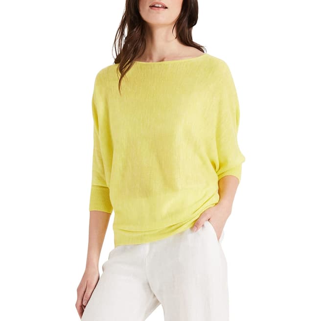 Phase Eight Yellow Fluro Becca Knit Top