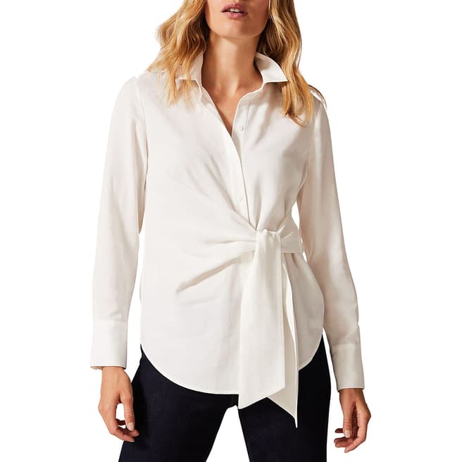 Phase Eight Ivory Ash Tie Shirt