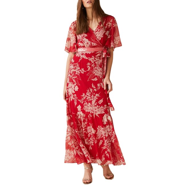 Phase Eight Red Printed Amy Dress