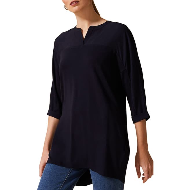 Phase Eight Navy Dominique Longline Top