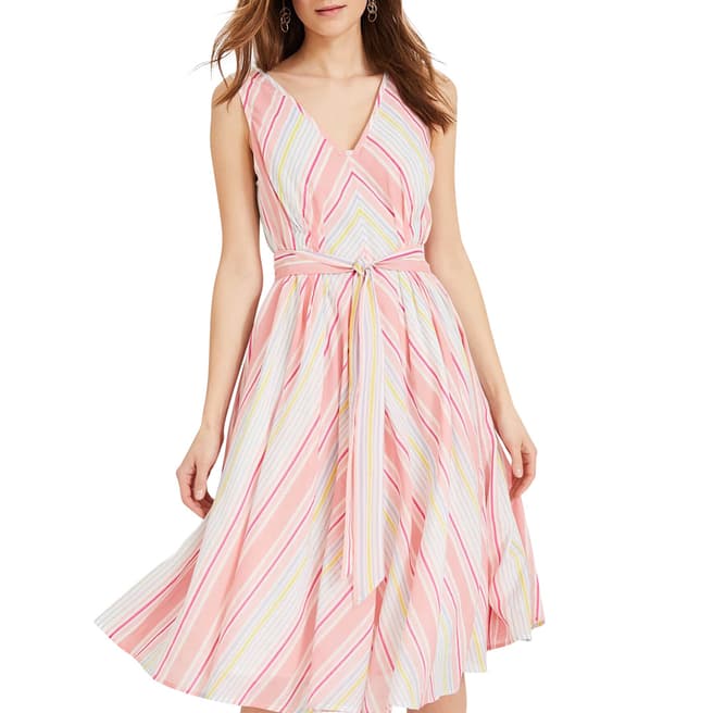 Phase Eight Pink Stripe Samantha Dress