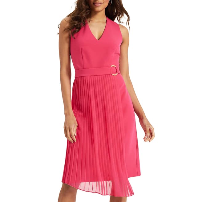 Phase Eight Pink Maddie Pleated Dress