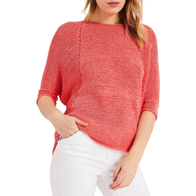 Phase Eight Pink Aideen Tape Knit Top