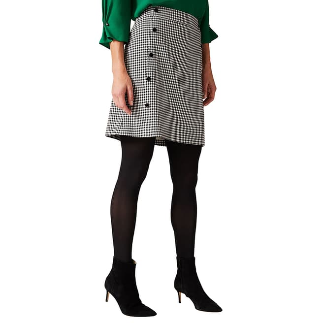 Phase Eight Black Dogtooth Ridley Skirt