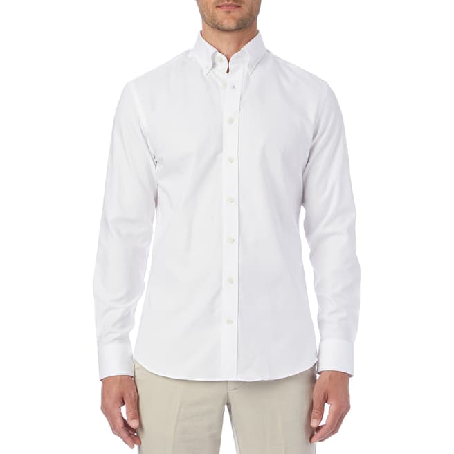 Hackett London White Button Down Oxford Shirt
