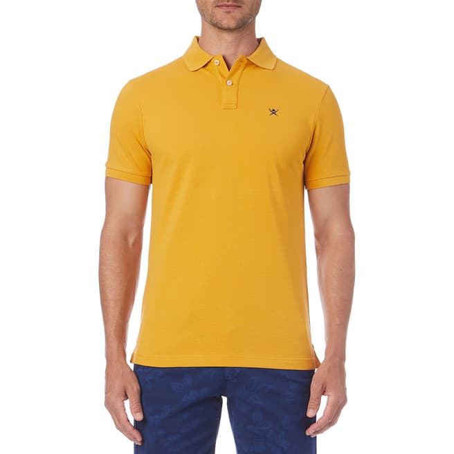Hackett London Yellow Logo Classic Polo Shirt