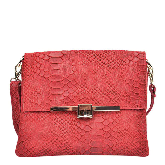 Sofia Cardoni Red Leather Crossbody Bag