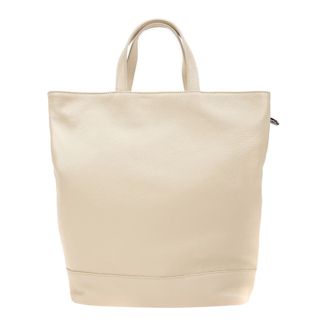 Isabella Rhea Beige Leather Backpack/Shoulder Bag 