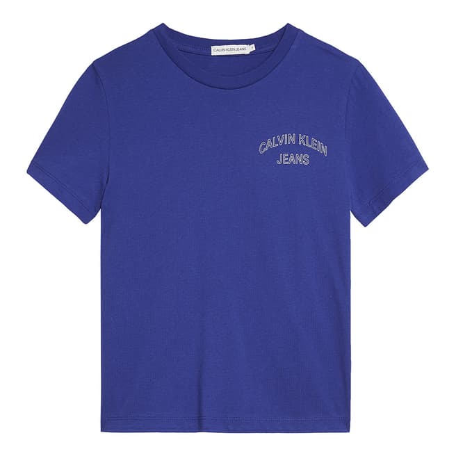 Calvin Klein Boy's Mazarine Blue Chest Logo Tee