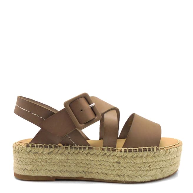 Paseart Brown Leather Crossband Sandal