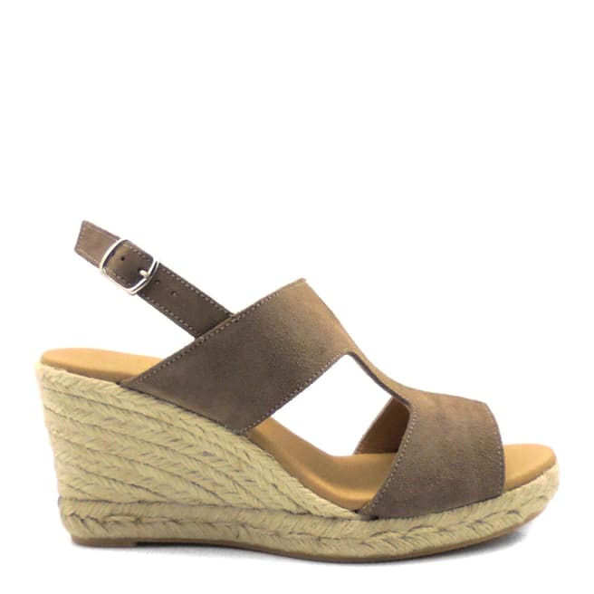 Paseart Brown Suede Spanish Espadrille Sandal