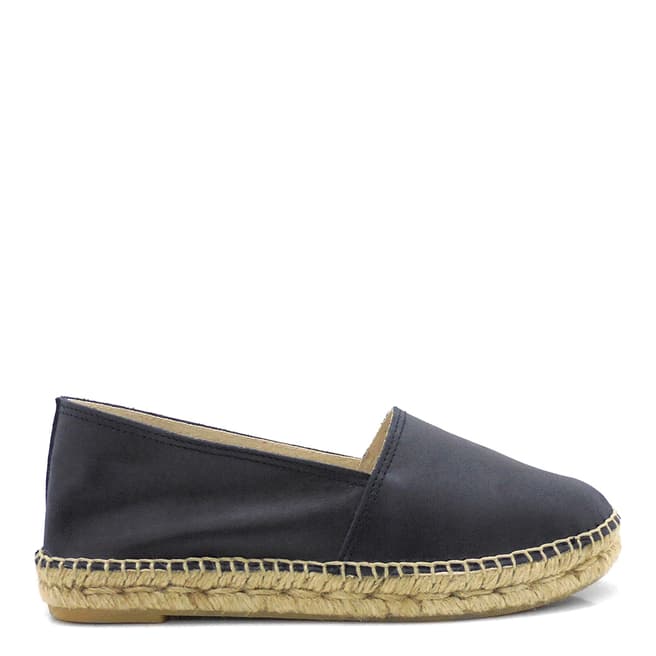 Paseart Navy Leather Espadrilles