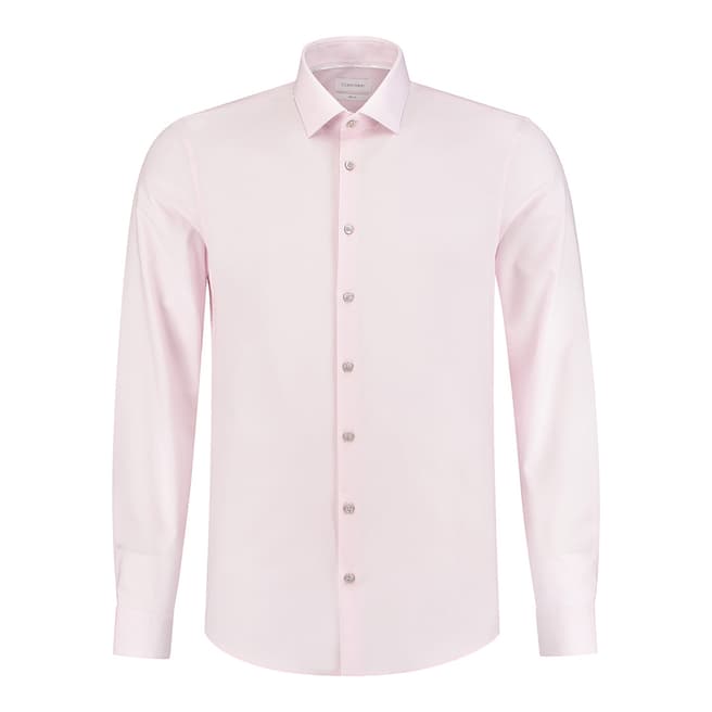 Calvin Klein Light Pink Poplin Slim Stretch Shirt