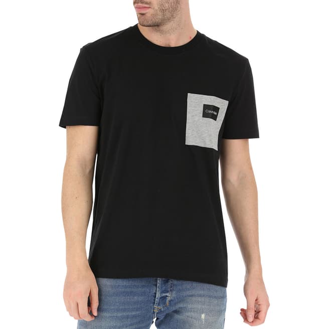 Calvin Klein Black Contrast Pocket T-Shirt