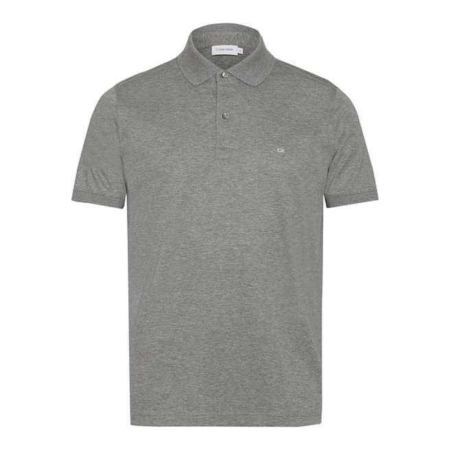 Calvin Klein Grey Interlock Logo Polo Shirt